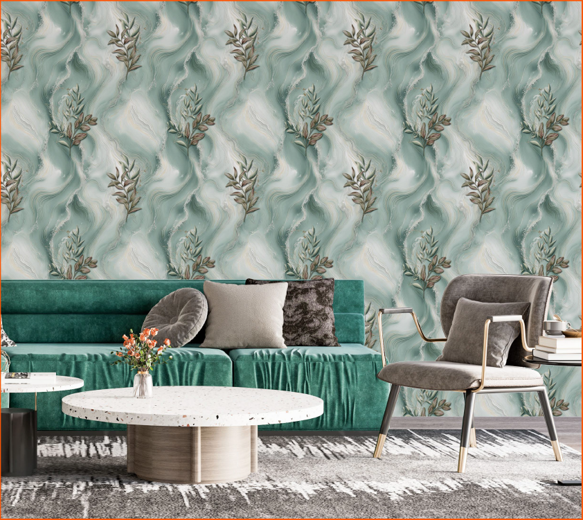 Elegant Botanical Pattern Wallpaper