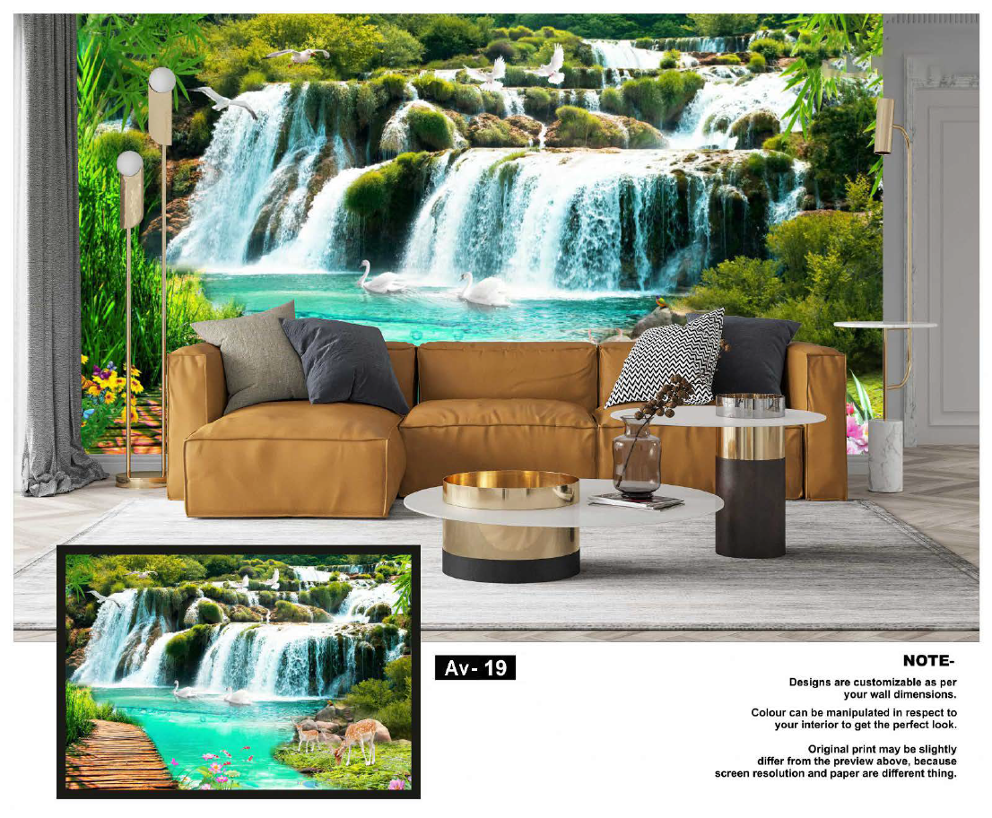 Waterfall Scenic Wall Mural
