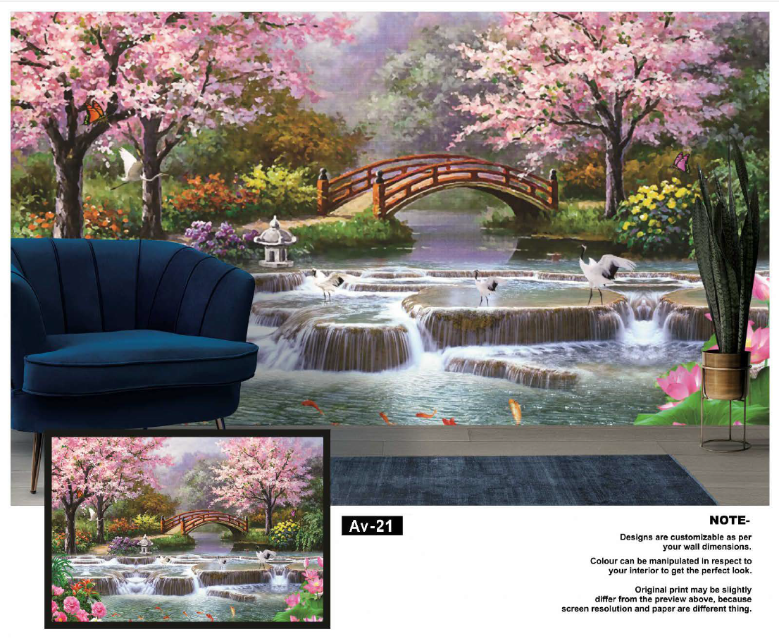 Waterfall Garden Wall Mural