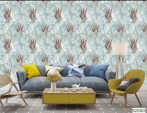 Floral Textured Wallpaper