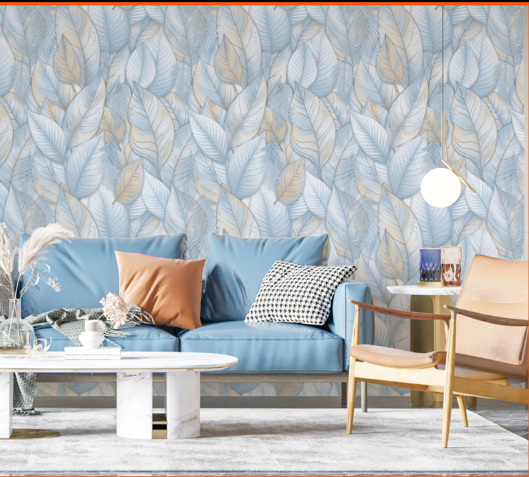 Leaf Pattern Wall Wallpaper