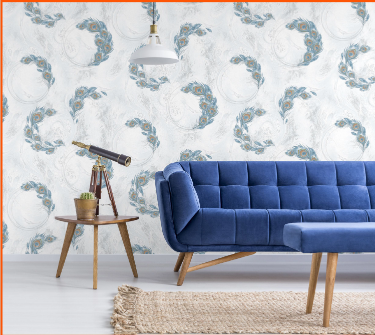 Modern Blue Velvet Sofa