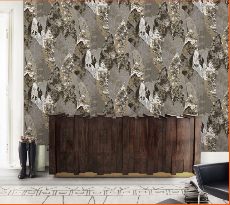 Abstract Leaf Pattern Wallpaper