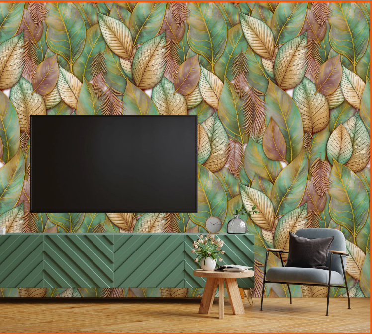 Tropical Leaf Design Wallpaper
