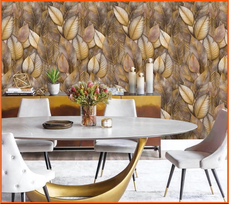 Luxury Leaf Pattern Wallpaper