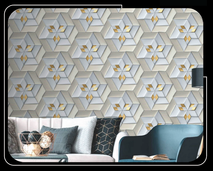 Geometric 3D Wall Wallpaper