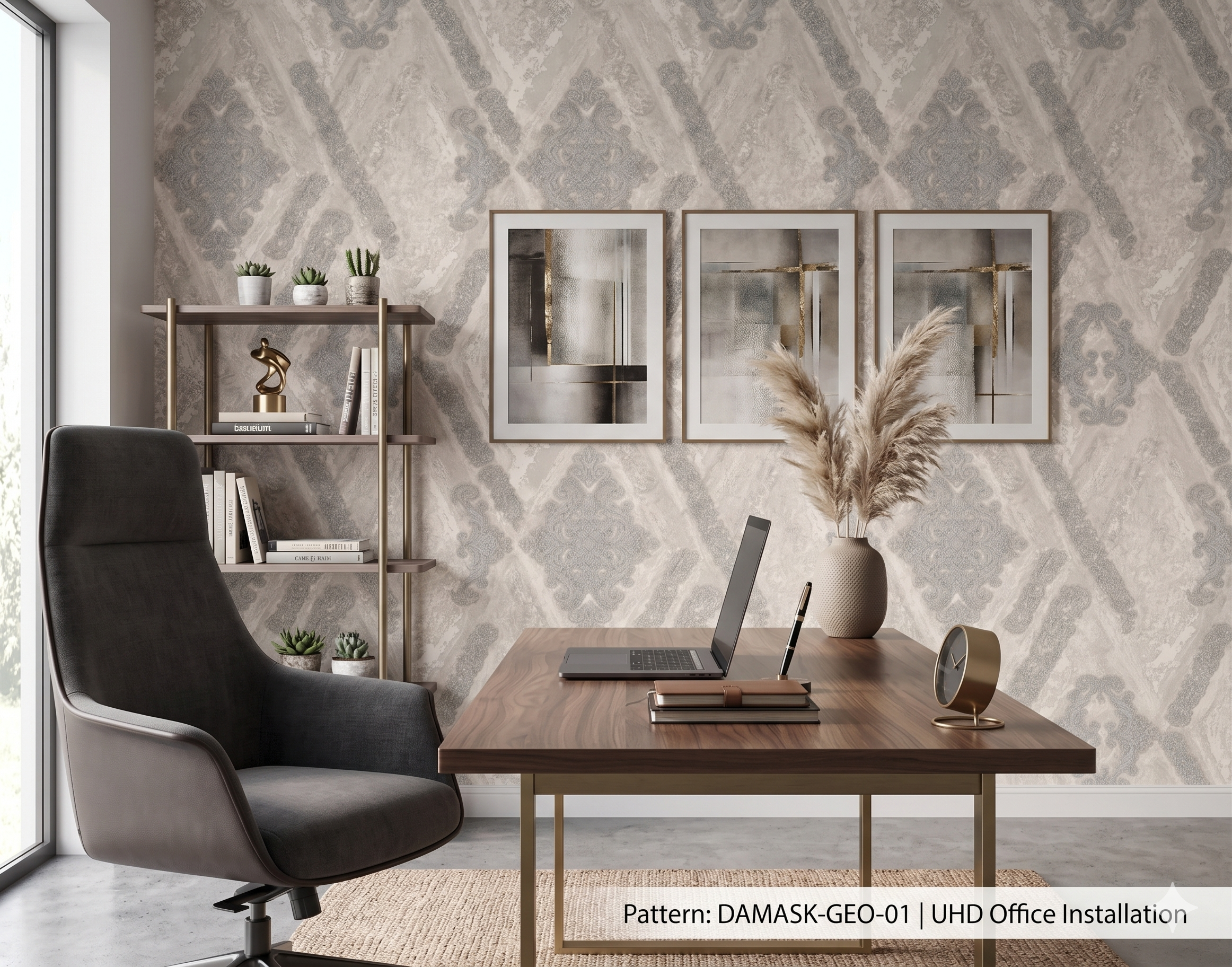 The Heritage Fusion Series - Geometric Damask Wallcovering
