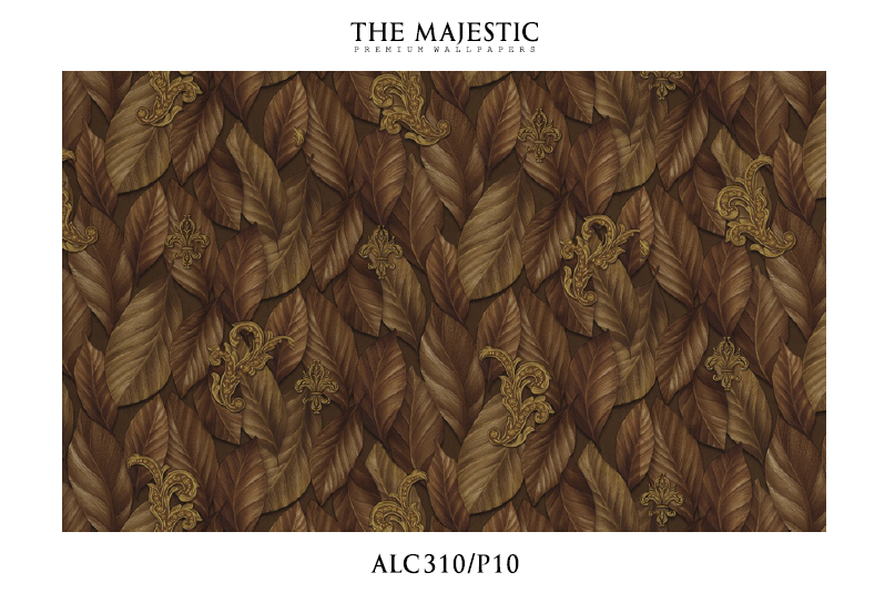 Majestic Leaf Pattern Wallpaper