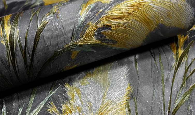 Golden Feather Accent Wallpaper