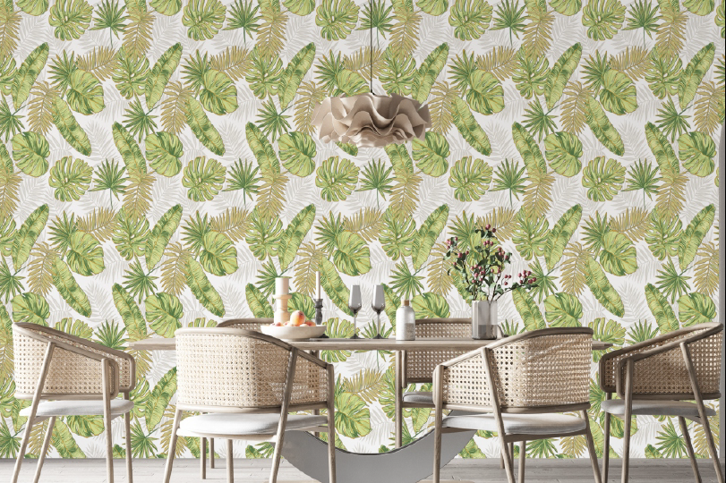 Majestic Tropical Leaf Wallpaper