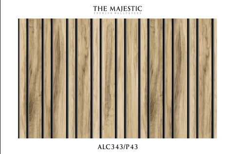 Rustic Oak Fluted Wood Slat Wallpaper