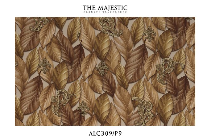Majestic Leaf Pattern Wallpaper