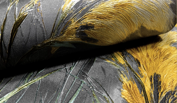 Golden Feather Accent Wallpaper