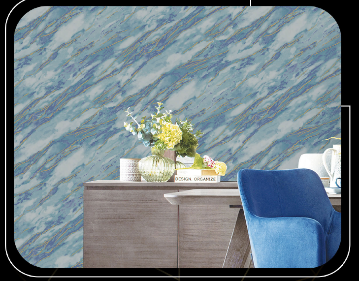 Blue Marble Effect Wallpaper