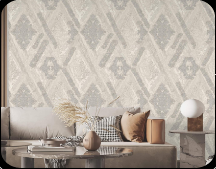 The Heritage Fusion Series - Geometric Damask Wallcovering