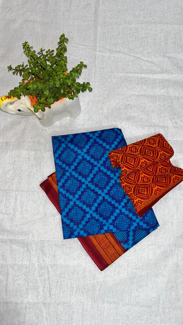 Handloom Cotton Saree with blouse