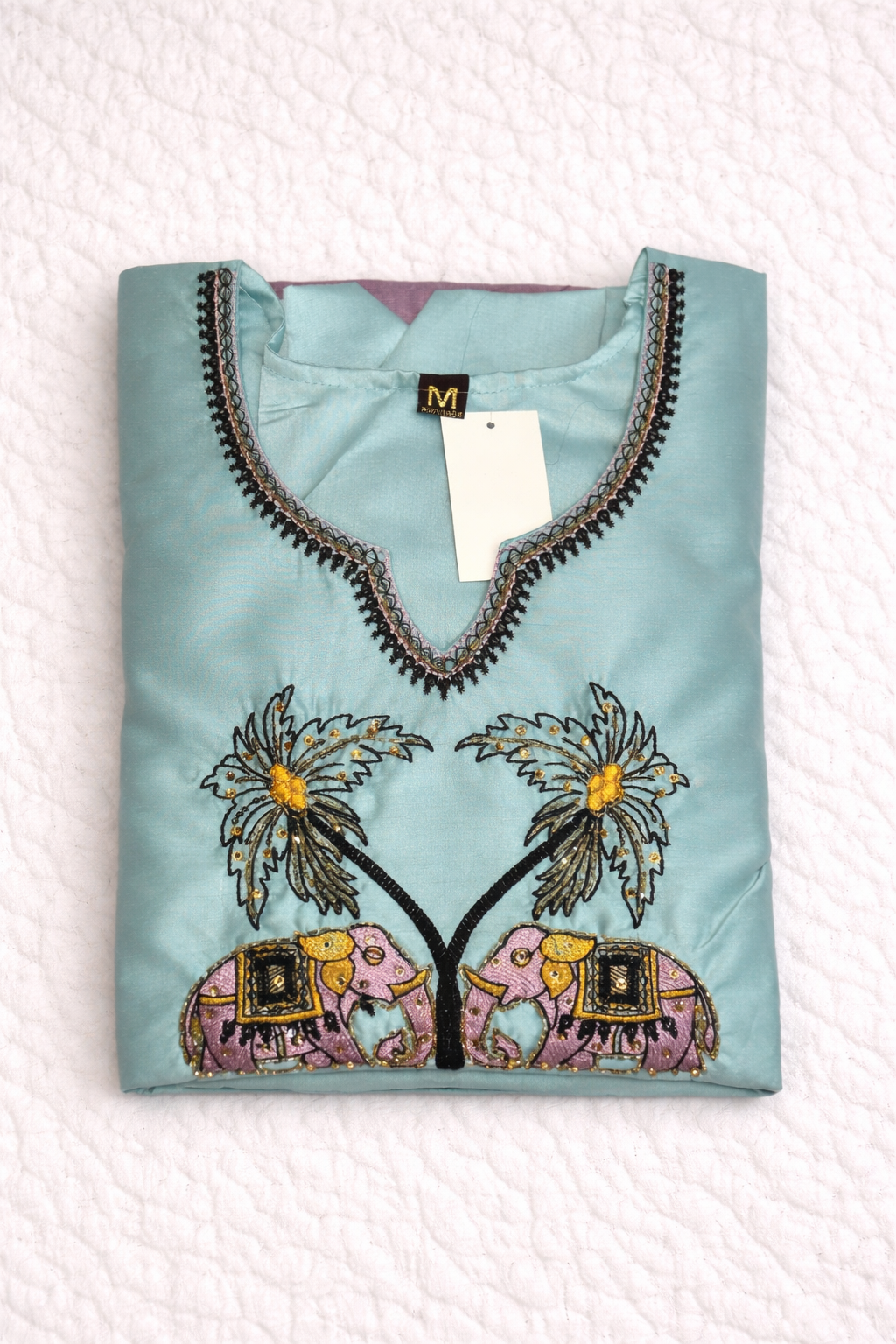 Mint Green Embroidered Kurta Set