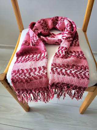 Raštuotas ilgas šalikas