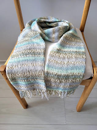 Raštuotas ilgas šalikas