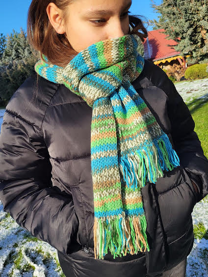 Ilgas raštuotas šalikas