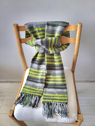 Raštuotas ilgas šalikas