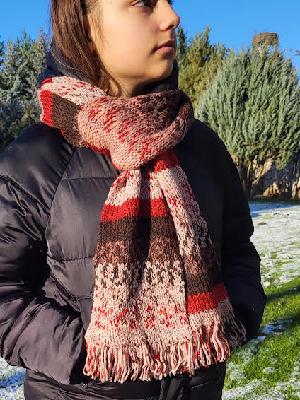 Ilgas raštuotas šalikas