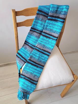 Raštuotas ilgas šalikas