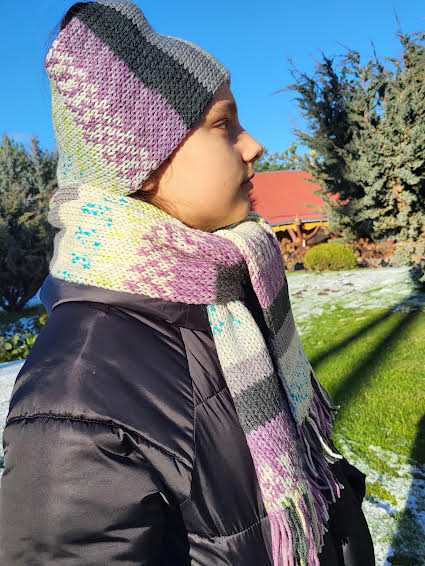 Ilgas raštuotas šalikas