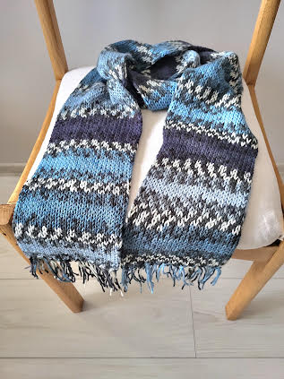 Ilgas raštuotas šalikas