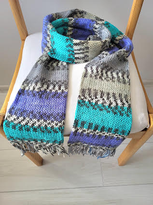 Ilgas raštuotas šalikas