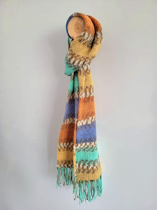 Raštuotas ilgas šalikas