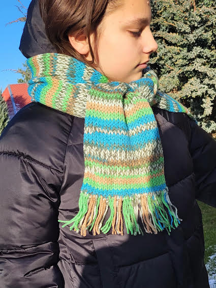 Ilgas raštuotas šalikas