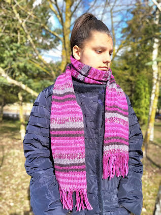 Ilgas raštuotas šalikas