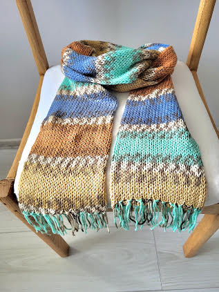 Raštuotas ilgas šalikas