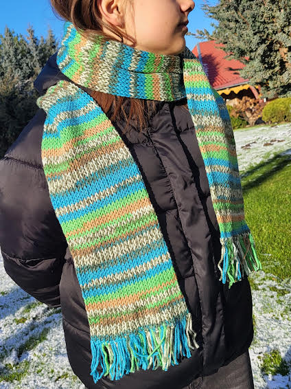 Ilgas raštuotas šalikas