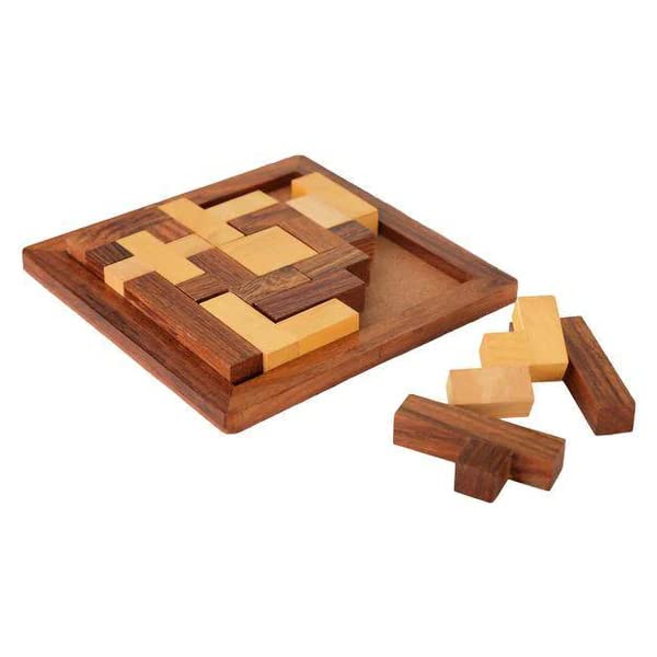 Wooden Puzzle Craftland Wooden Puzzel  Wooden Toys/Games for Kids - Travel Games for Families - Unique Gifts for Children- Indoor Outdoor Board Games