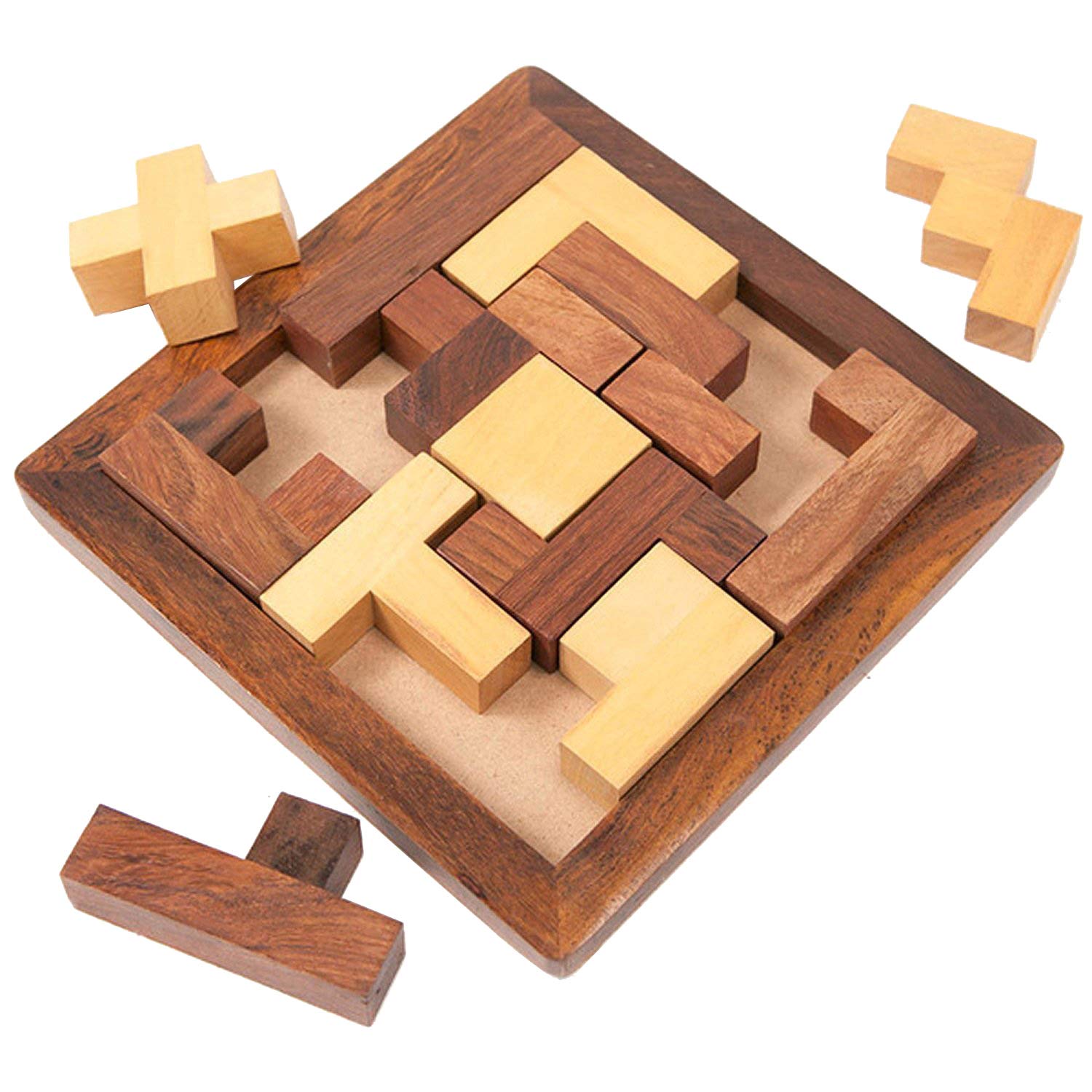 Wooden Puzzle Craftland Wooden Puzzel  Wooden Toys/Games for Kids - Travel Games for Families - Unique Gifts for Children- Indoor Outdoor Board Games