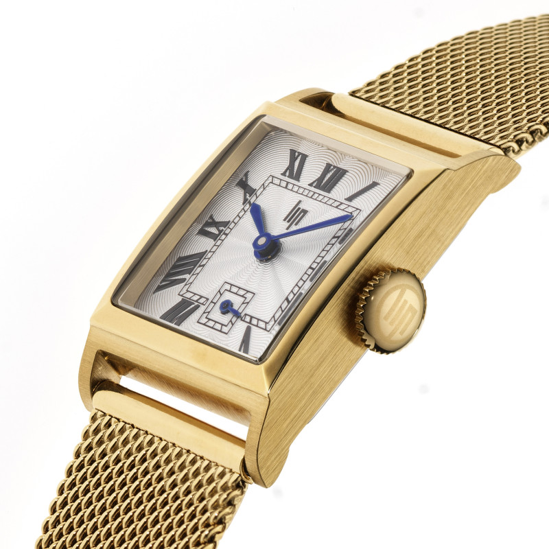 Montre LIP Churchill C18 Dorée - Bracelet Mailles Milanaises (671947)
