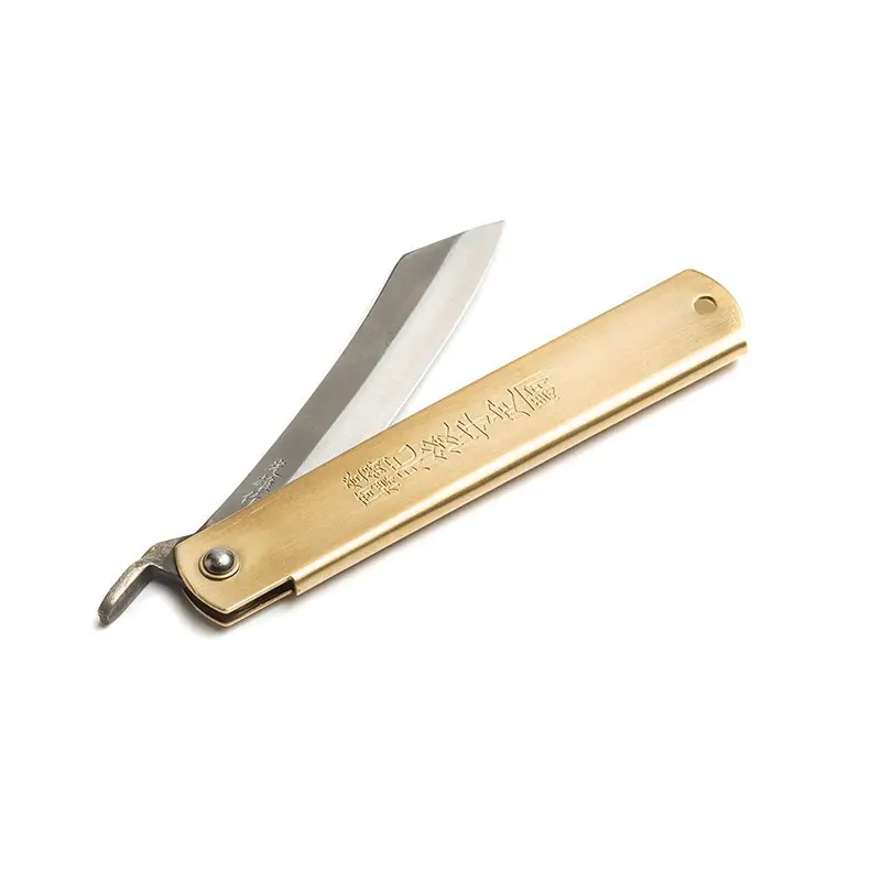 Couteau Higonokami - Acier Aogami & Manche Laiton