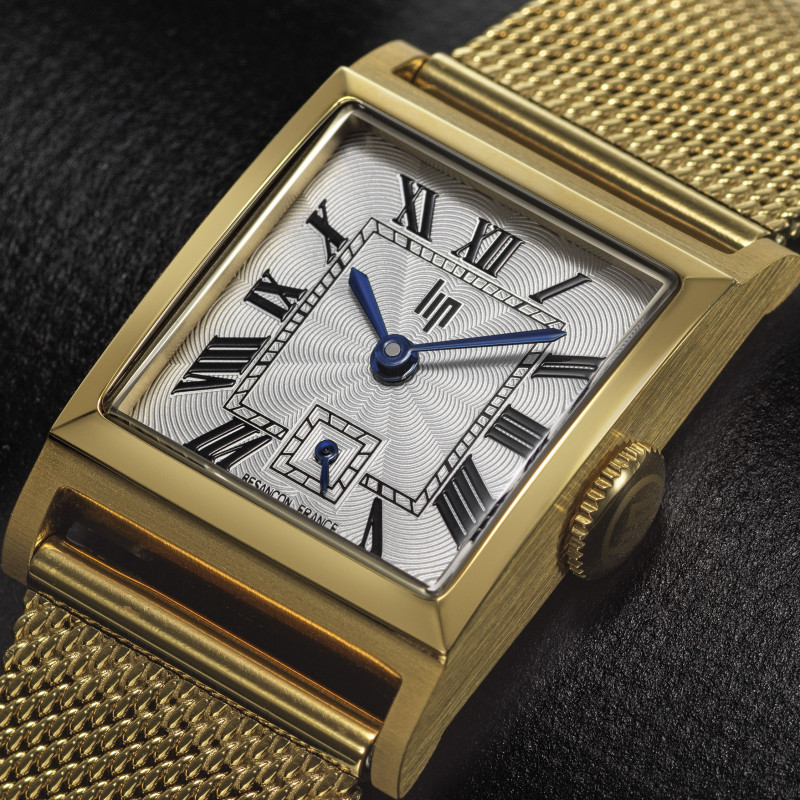 Montre LIP Churchill C18 Dorée - Bracelet Mailles Milanaises (671947)