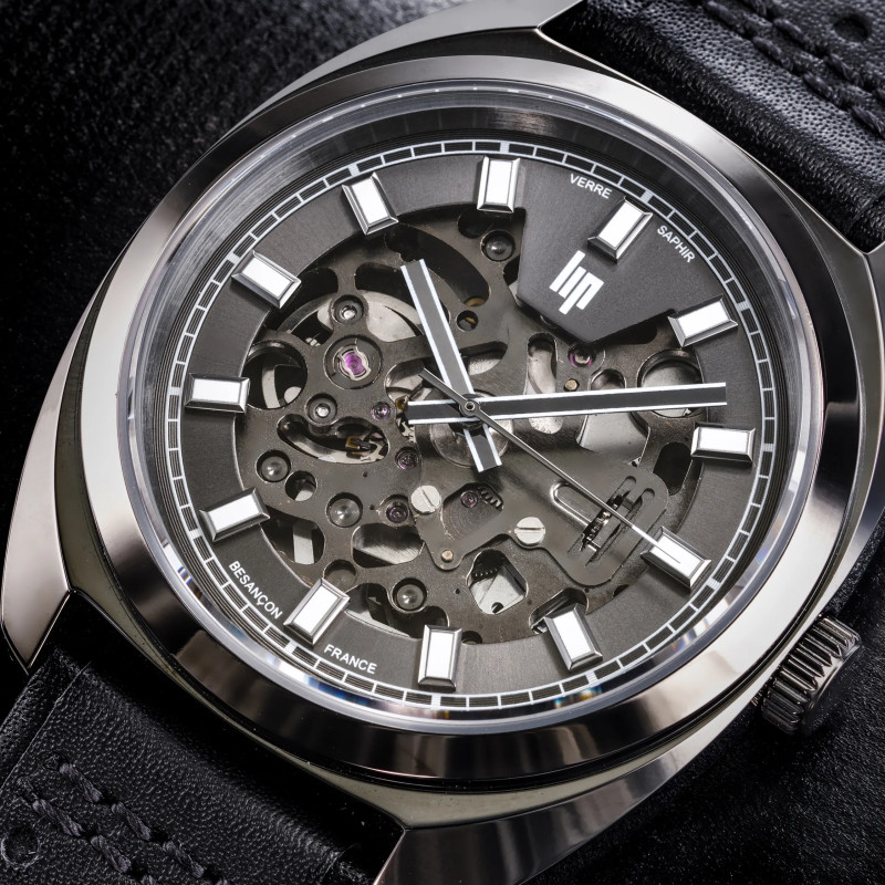 Montre LIP Général de Gaulle 39 mm - Automatique Squelette "Black Auto Saphir" (671381)
