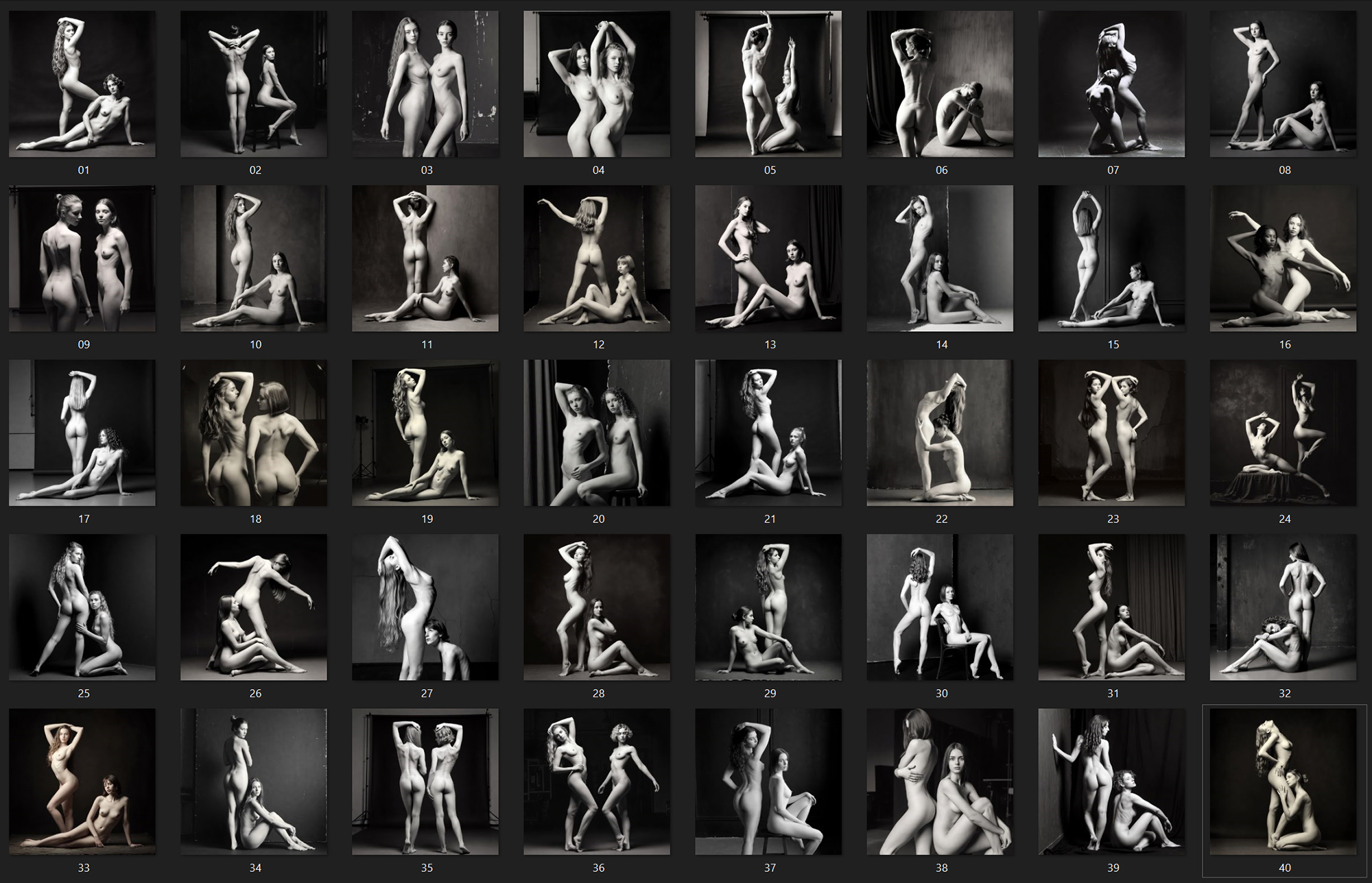 Art Nudes Vol. 2 | 40 Art Prints