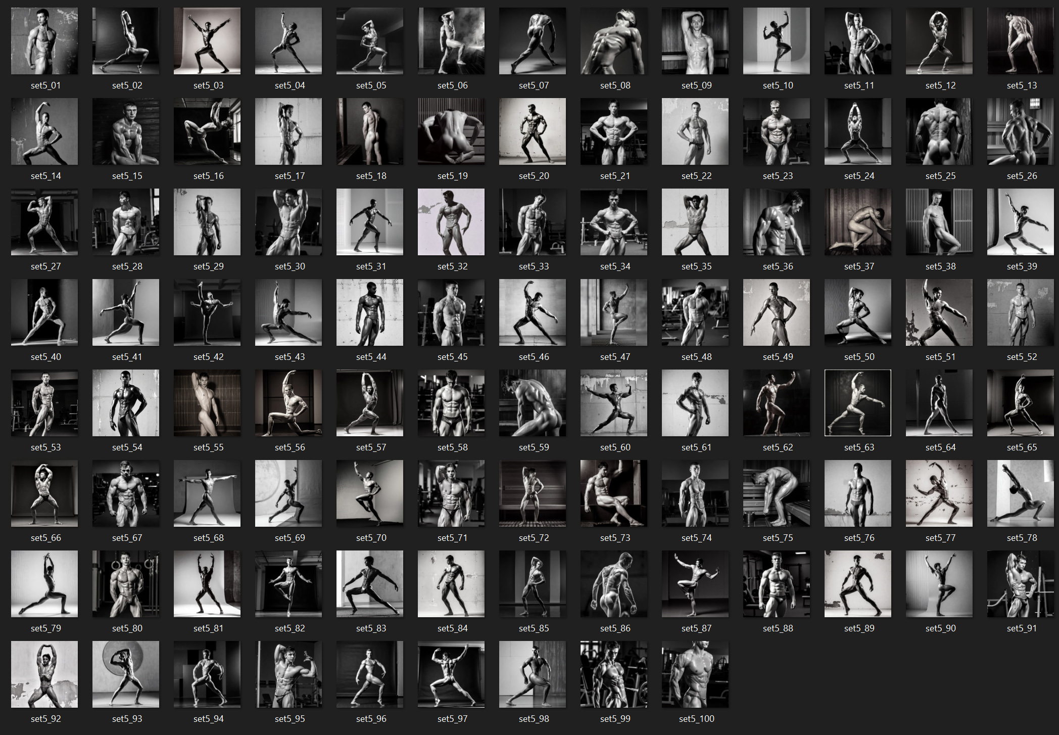 Art Nudes Vol. 5 | 100 Art Prints (Male Models)