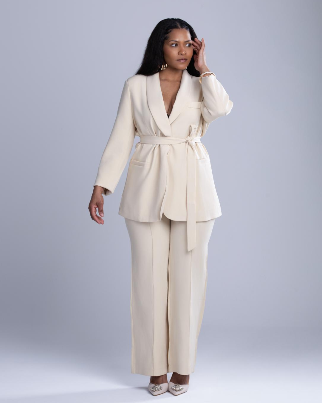 Fato Feminino Elegante (Blazer + Calça)
