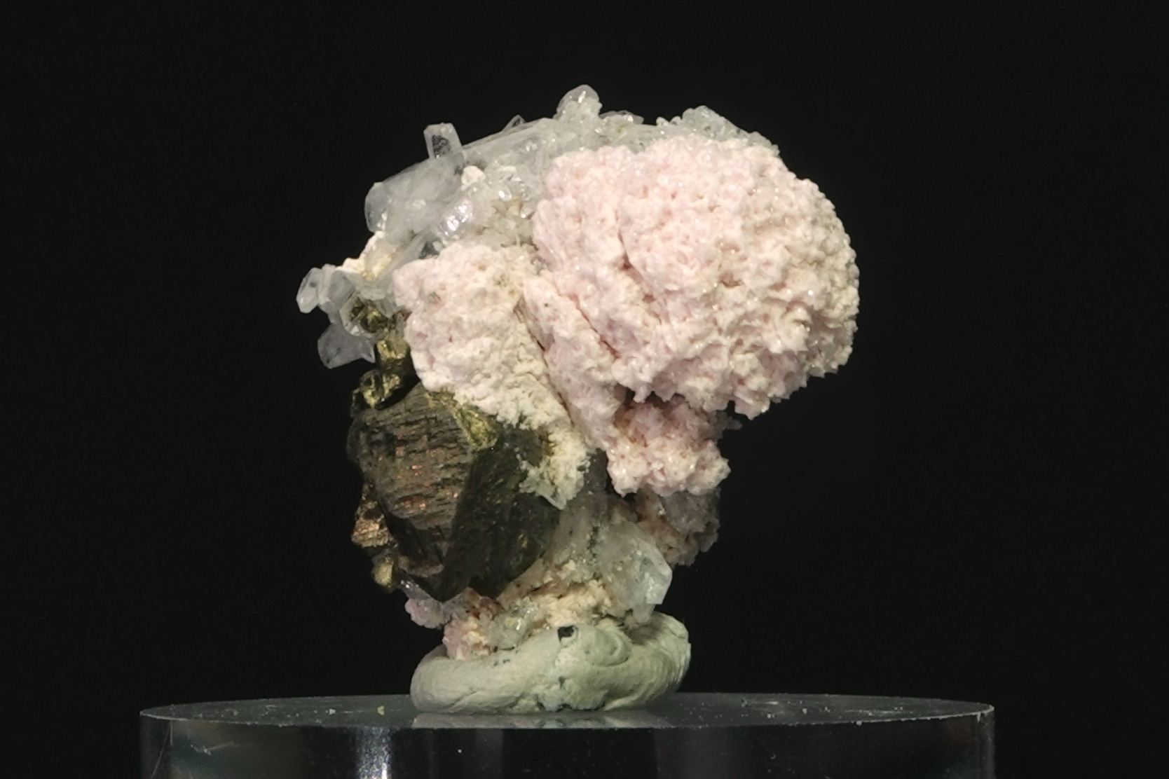  Rhodochrosite, Quartz, Pyrite - Mine de Davidkovo, Bulgarie - 43 ct