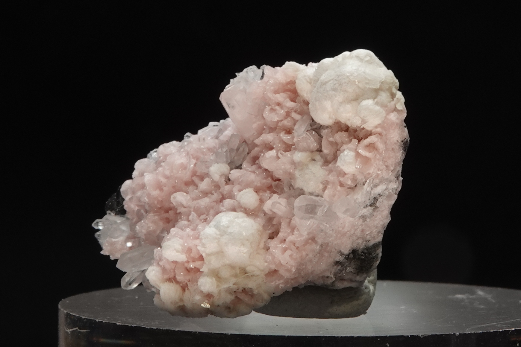 Rhodochrosite, Calcite, Quartz, Galène & Chalcopyrite - Bulgarie