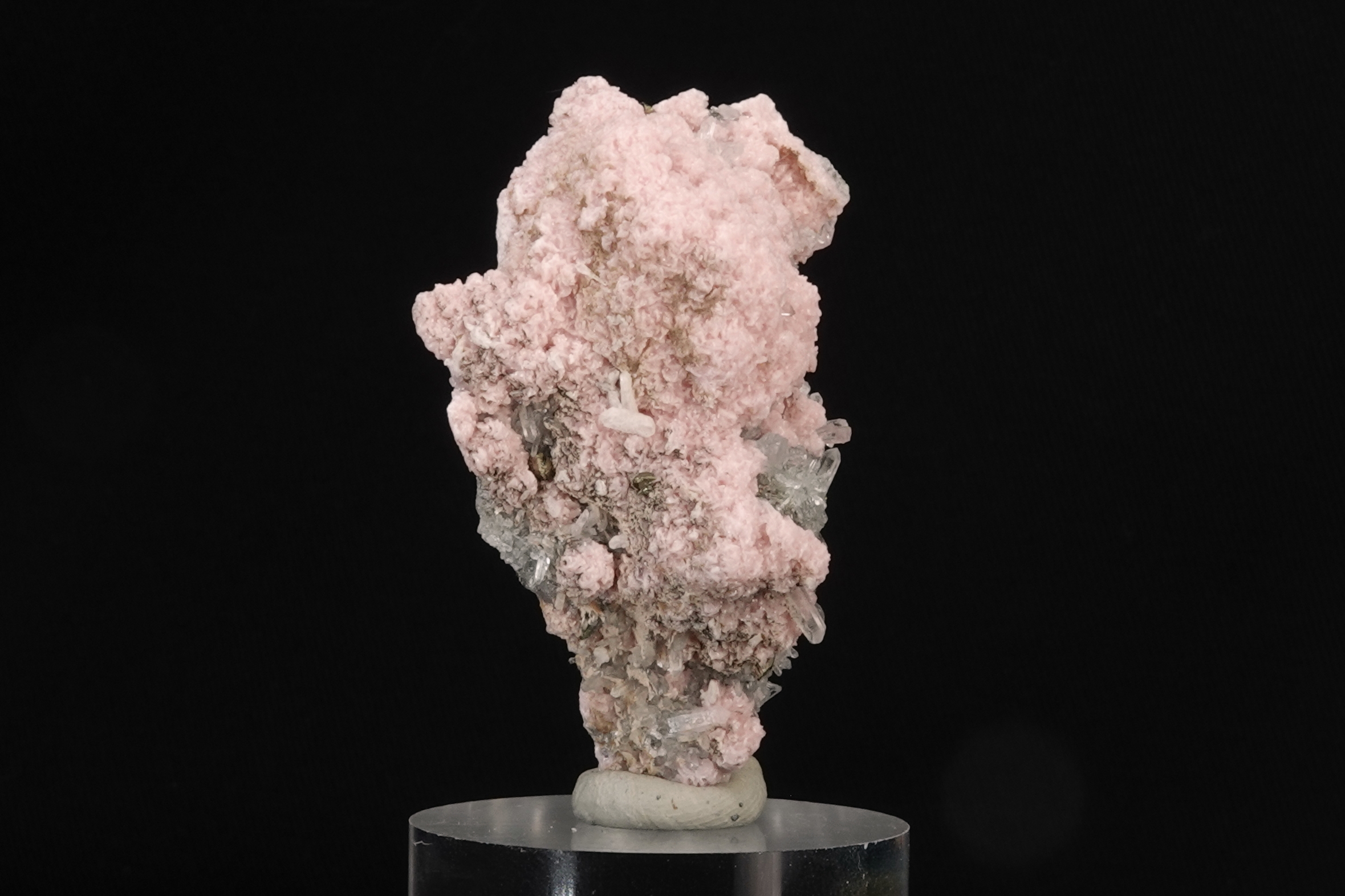 Rhodochrosite, Chalcopyrite & Quartz - Mine de Davidkovo, Bulgarie - 243.5 ct