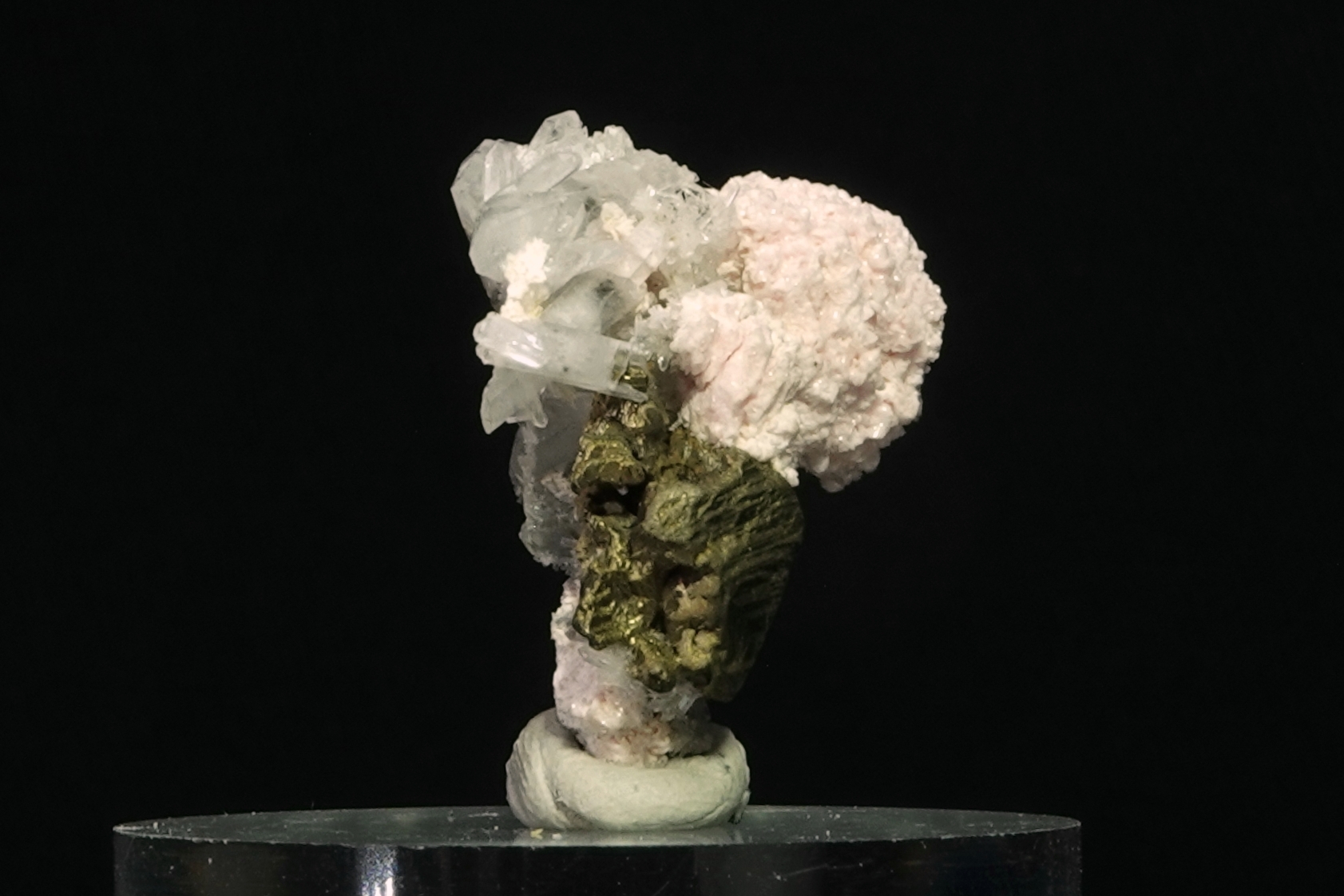  Rhodochrosite, Quartz, Pyrite - Mine de Davidkovo, Bulgarie - 43 ct