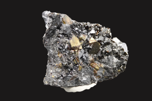 Sphalérite, Chalcopyrite irisée et Quartz - Mine de Krushev, Bulgarie - 236,5 ct
