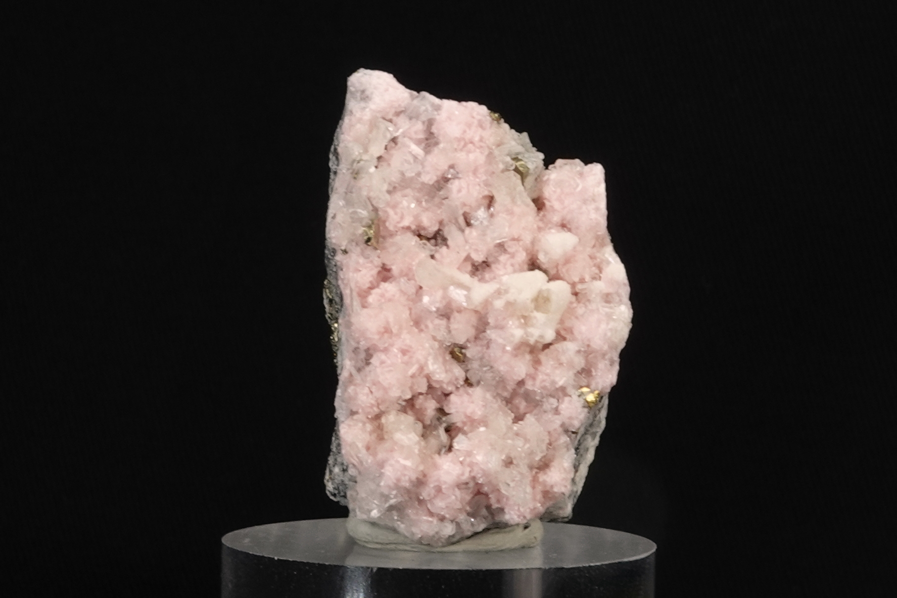  Rhodochrosite, Chalcopyrite, Sphalérite & Quartz - Mine de Davidkovo, Bulgarie - 172,5 ct